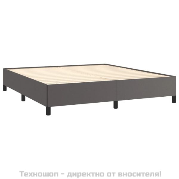 Pамка за легло сива 180x200 см изкуствена кожа