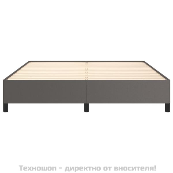 Pамка за легло сива 180x200 см изкуствена кожа