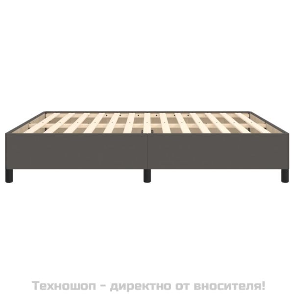 Pамка за легло сива 180x200 см изкуствена кожа