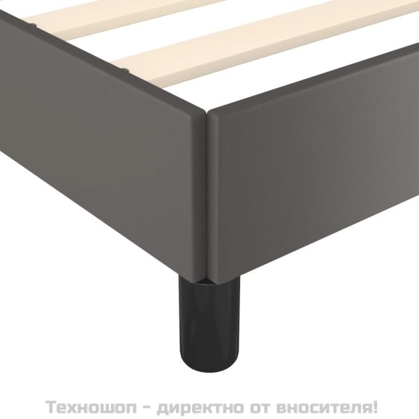 Pамка за легло сива 180x200 см изкуствена кожа