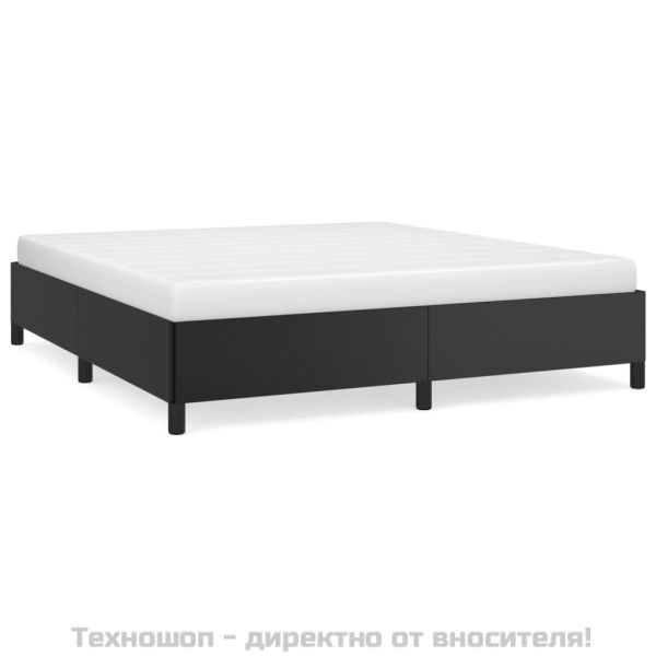 Рамка за легло черна 160x200 см изкуствена кожа