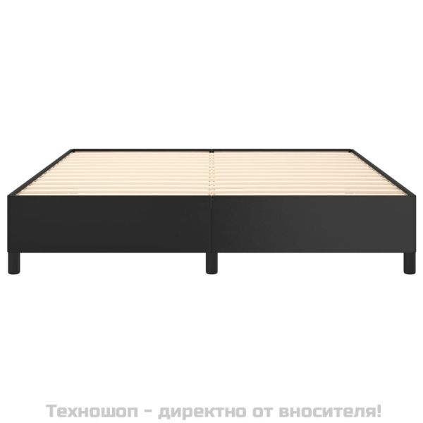 Рамка за легло черна 160x200 см изкуствена кожа
