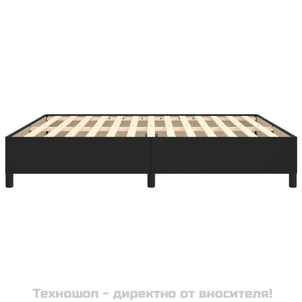 Рамка за легло черна 160x200 см изкуствена кожа