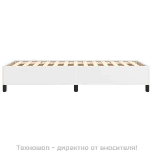 Боксспринг рамка за легло бяла 90x190 см изкуствена кожа