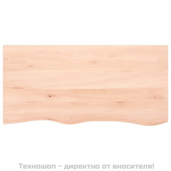 Стенен рафт, 100x50x(2-4) см, необработен масивен дъб