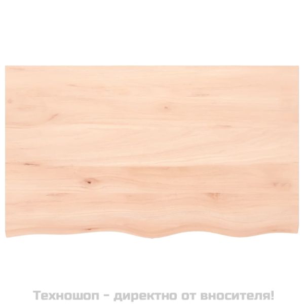 Стенен рафт, 100x60x(2-4) см, необработен масивен дъб