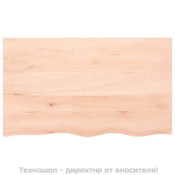 Стенен рафт, 100x60x(2-6) см, необработен масивен дъб