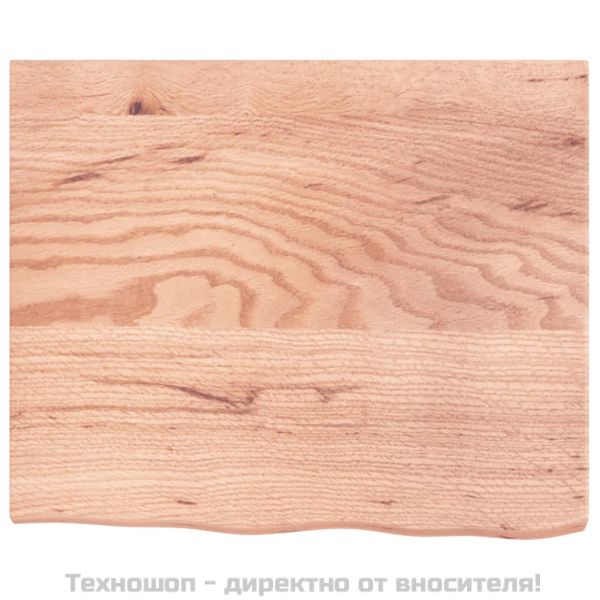 Стенен рафт светлокафяв 60x50x(2-4) см обработен масивен дъб