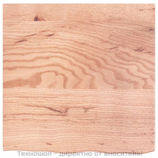 Стенен рафт светлокафяв 60x60x2 см обработен масивен дъб