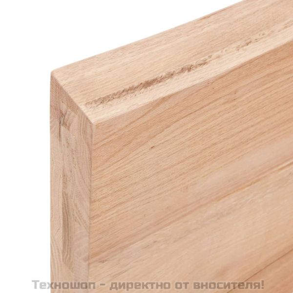 Стенен рафт светлокафяв 80x40x(2-6) см обработен масивен дъб