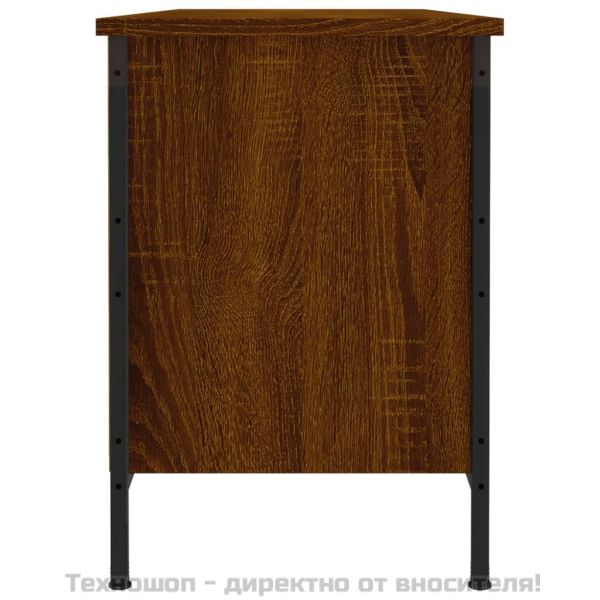 Шкаф за обувки, кафяв дъб, 100x35x50 см, инженерно дърво