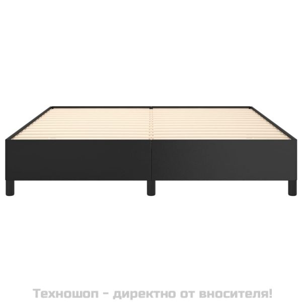 Pамка за легло черна 180x200 см изкуствена кожа