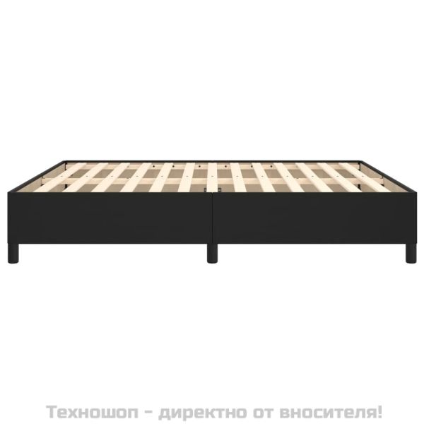 Pамка за легло черна 180x200 см изкуствена кожа