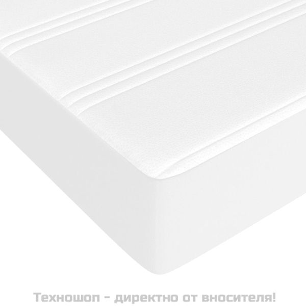 Боксспринг легло с матрак, бяло, 140x190 см изкуствена кожа