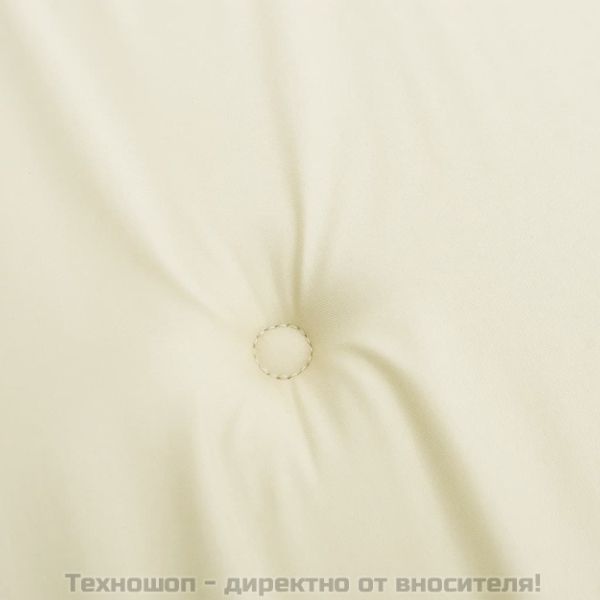 Възглавница за градинска пейка кремава 180x50x3 см оксфорд плат