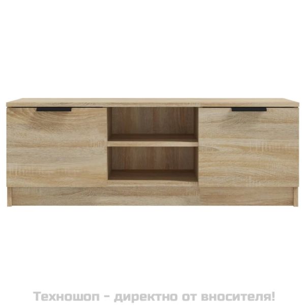 ТВ шкаф, бетонно сиво, 102x35x36,5 см, инженерно дърво