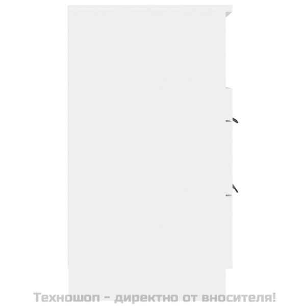 Нощни шкафчета, 2 бр, бели, инженерно дърво