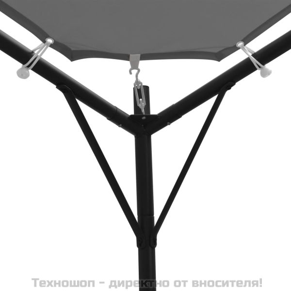 Градински навес, 4x4 м, антрацит