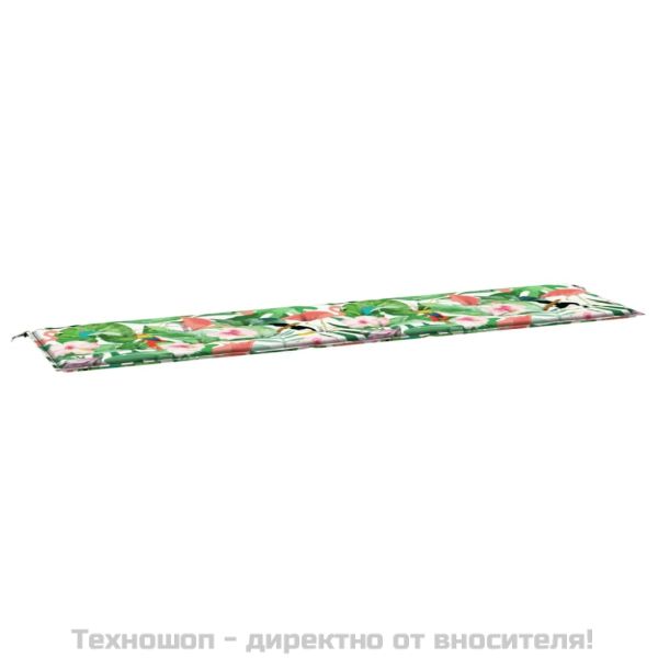 Възглавница за градинска пейка многоцветна 200x50x4 см текстил