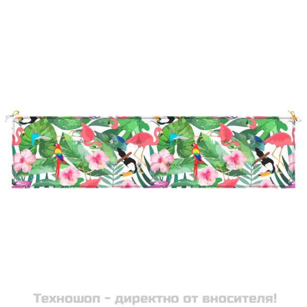Възглавница за градинска пейка многоцветна 200x50x4 см текстил
