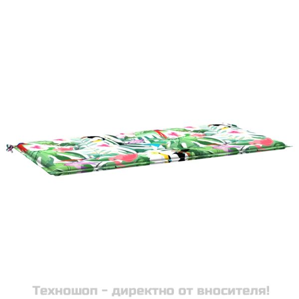 Възглавница за градинска пейка шарена 120x50x4 см оксфорд плат
