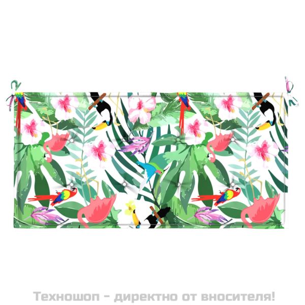 Възглавница за градинска пейка шарена 120x50x4 см оксфорд плат