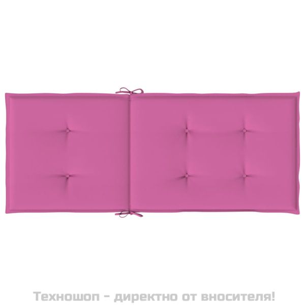 Възглавници за столове с висока облегалка 6 бр розови текстил