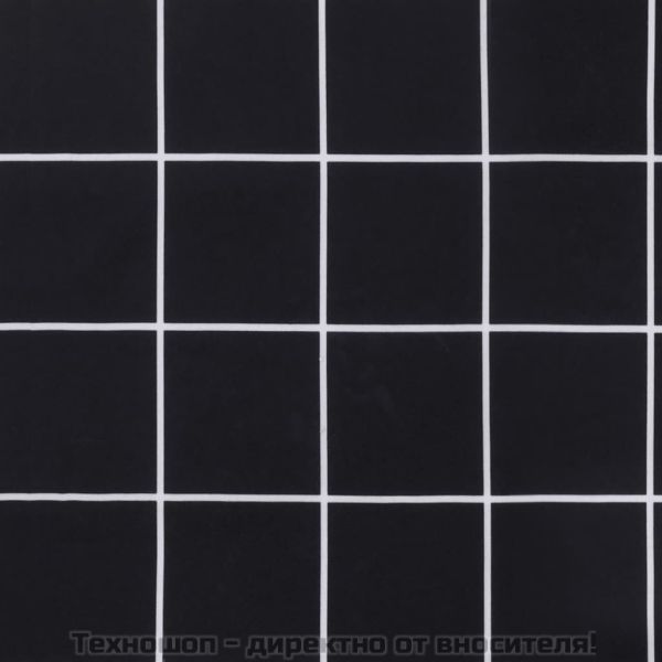 Възглавници за столове шезлонги 2 бр черно каре Оксфорд плат