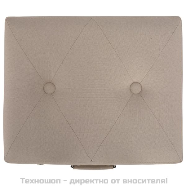 Табуретки за съхранение, 3 бр, бежови, плат