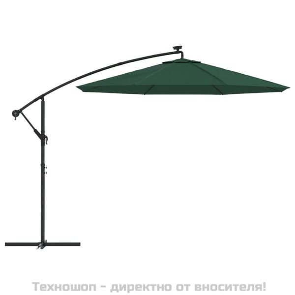 Резервно покривало за чадър с чупещо рамо, зелено, 300 см