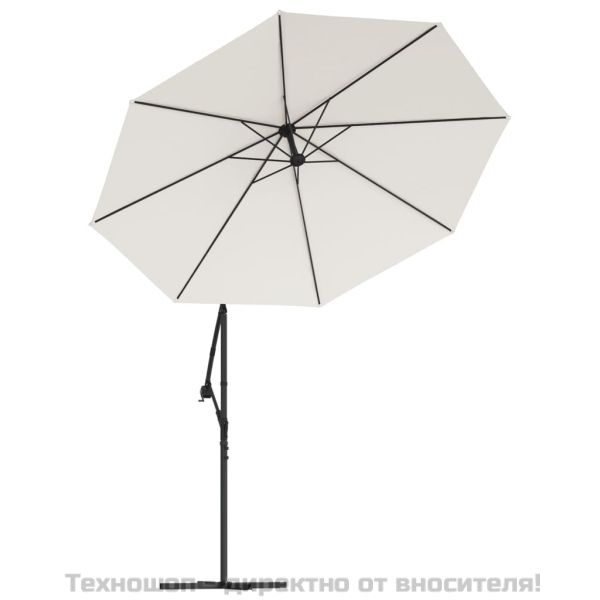 Резервно покривало за чадър с чупещо рамо, пясъчносиво, 300 см