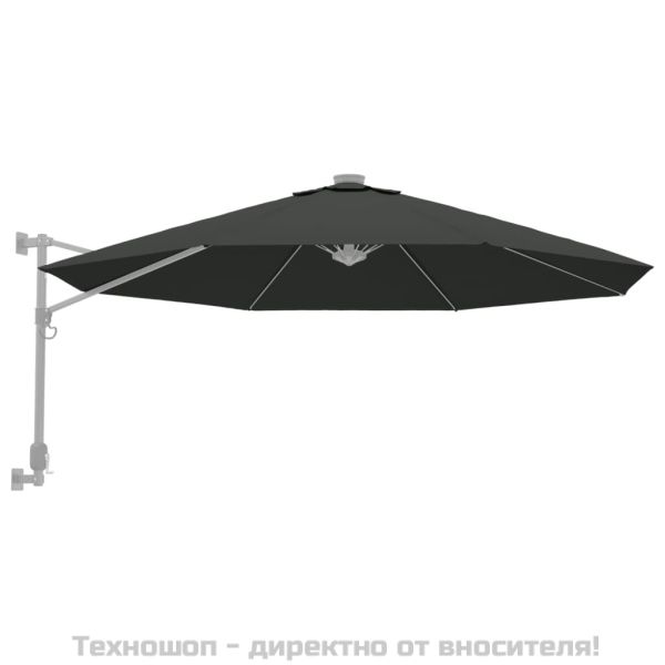 Резервно покривало за чадър с чупещо рамо, антрацит, 300 см