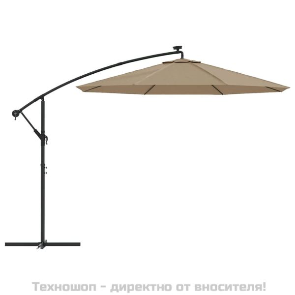 Резервно покривало за чадър с чупещо рамо, таупе, 300 см