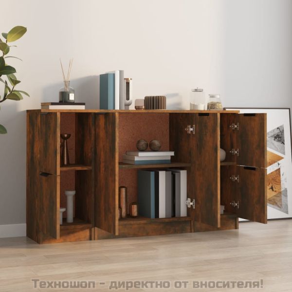 Сайдборди, 3 бр, опушен дъб, инженерно дърво