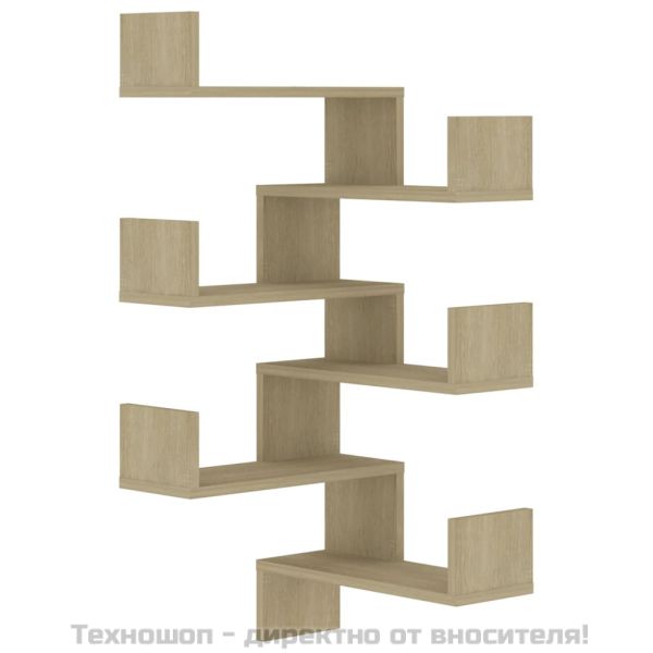 Стенни ъглови рафтове, 2 бр, дъб сонома, 40x40x50 см
