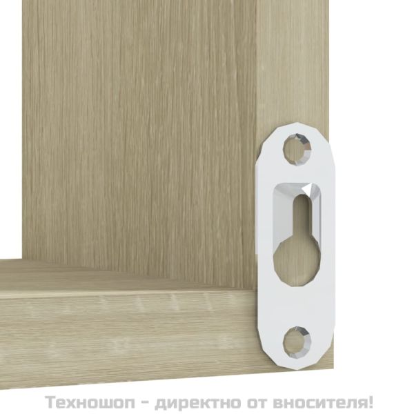 Стенни ъглови рафтове, 2 бр, дъб сонома, 40x40x50 см