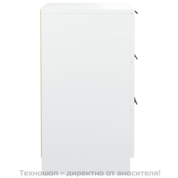 Нощно шкафче, бяло, 40x36x65 см