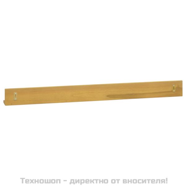 Стенни рафтове 2 бр 110x10x10 см тиково дърво масив