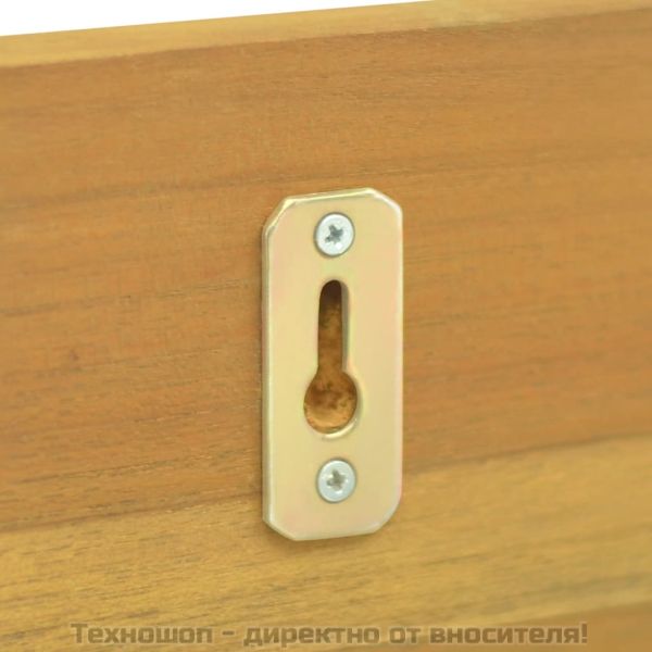 Стенни рафтове 2 бр 110x10x10 см тиково дърво масив