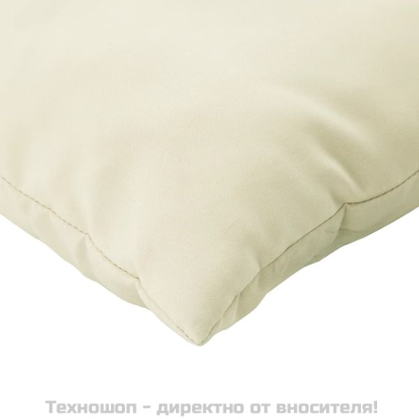 Палетни възглавници, 3 бр, кремави, текстил