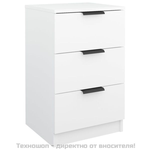 Нощни шкафчета, 2 бр, Бял, 40x36x65 см