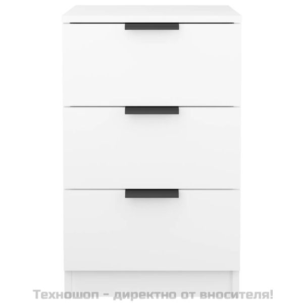 Нощни шкафчета, 2 бр, Бял, 40x36x65 см