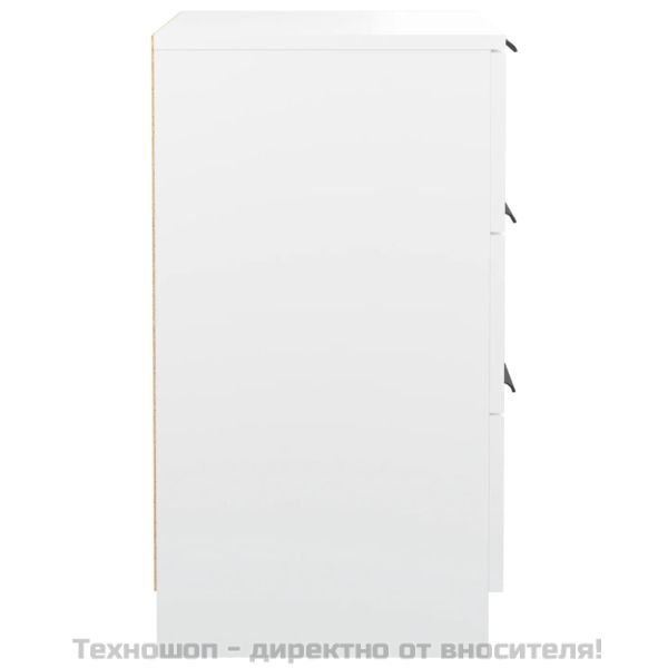 Нощни шкафчета, 2 бр, Бял, 40x36x65 см