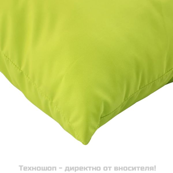 Палетни възглавници, 3 бр, яркозелени, Оксфорд плат