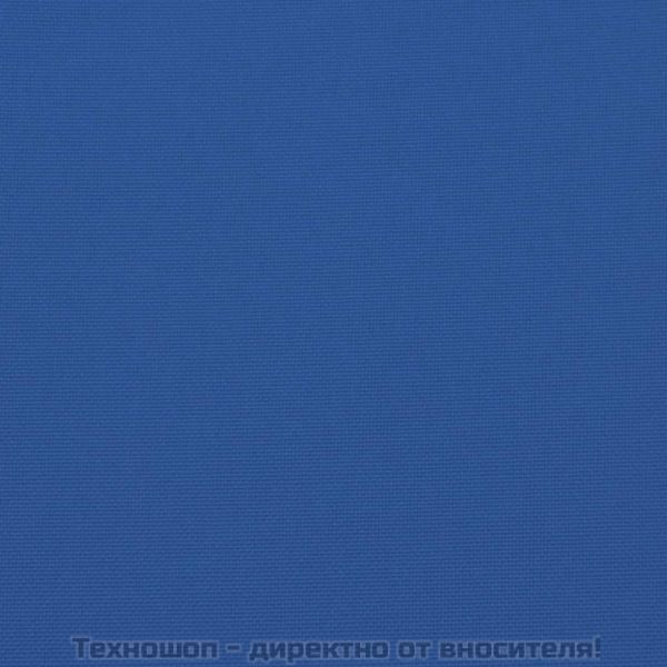 Възглавници за столове 4 бр кралско сини 120x50x3 см плат