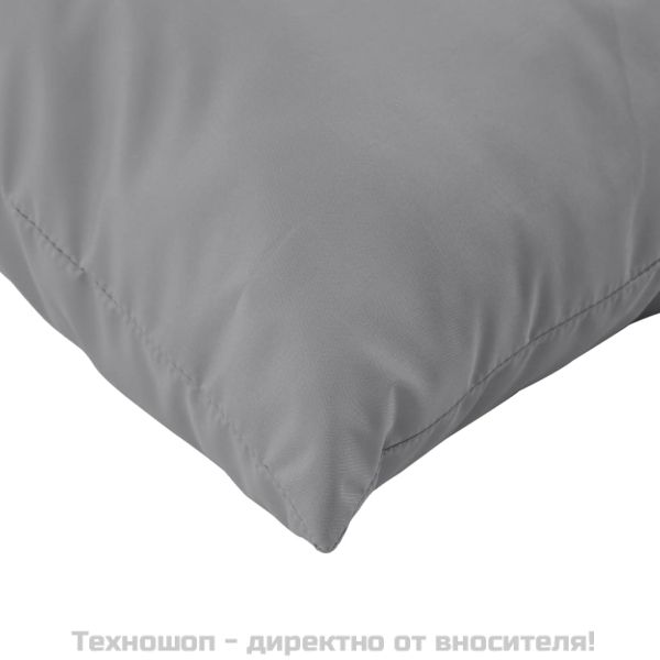 Палетни възглавници, 3 бр, сиви, Оксфорд плат