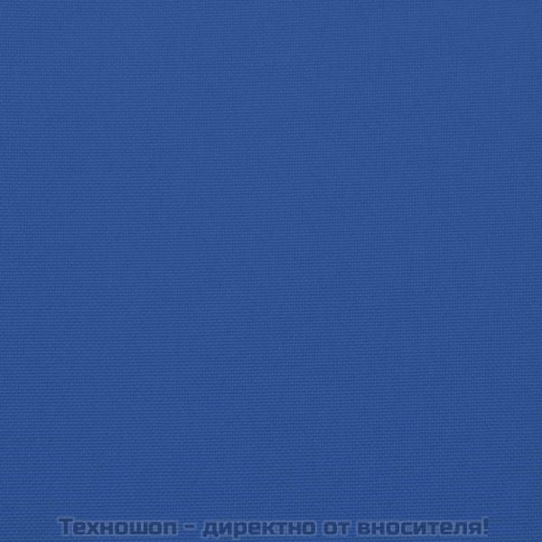 Възглавници за столове 6 бр кралско сини 120x50x3 см плат