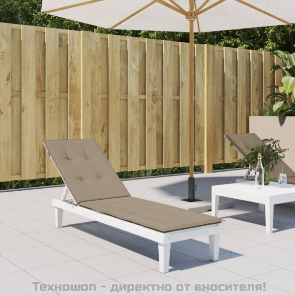 Възглавница за стол шезлонг таупе (75+105)x50x4 см