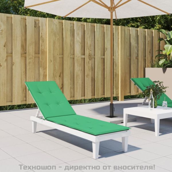 Възглавница за стол шезлонг зелена (75+105)x50x4 см