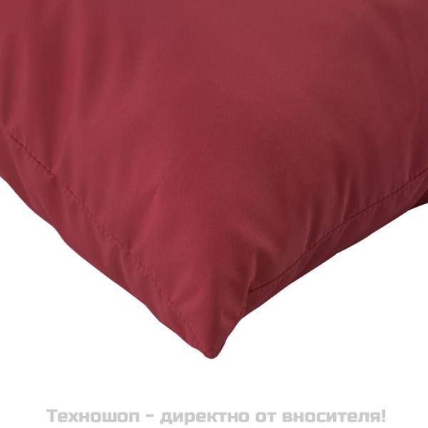 Палетни възглавници, 3 бр, виненочервени, Оксфорд плат